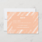 ピーチファズカラーウォーターの色抽象芸術パターン 出欠カード (正面)