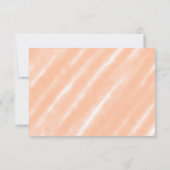 ピーチファズカラーウォーターの色抽象芸術パターン 出欠カード (裏面)