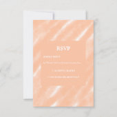 ピーチファズカラーウォーターの色抽象芸術パターン 出欠カード (正面)