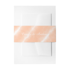 ピーチファズカラーウォーターの色抽象芸術パターン 招待状ベリーバンド