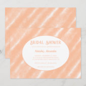 ピーチファズカラーウォーターの色抽象芸術パターン 招待状 (正面/裏面)