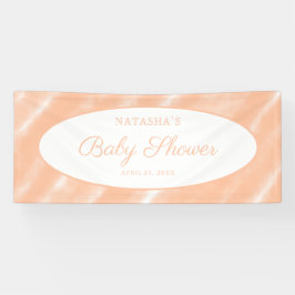 ピーチファズカラーウォーターの色抽象芸術パターン 横断幕