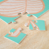 ピーチファズカラーザマッシュルームのフローラ ジグソーパズル (側面)