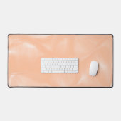 ピーチファズカラー水色抽象芸術パタぼやけーン デスクマット (キーボード&マウス)