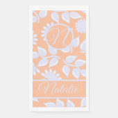 ピーチファズカラー – フローラルパターモノグラムのン –  (正面)