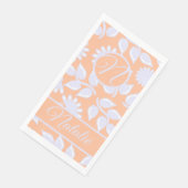 ピーチファズカラー – フローラルパターモノグラムのン –  (コーナー)