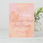 ピーチファズクラシックミニマモダンリス結婚ト 招待状 (スタンド正面)