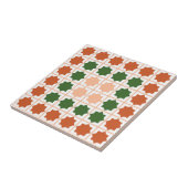 ピーチファズグリーンテラコタイスラム幾何学模様 タイル (側面)