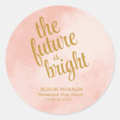 ピーチファズザフューチャーズブライト引用文卒業 ラウンドシール (正面)