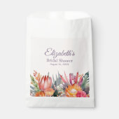 ピーチファズトロピカルフラワーズブライダルシャワー フェイバーバッグ (正面)