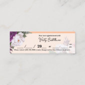 ピーチファズバラフローラサロンブックマークアポイントメント スキニー名刺 (裏面)