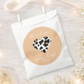 ピーチファズバレンタインの好意バッグ-ハートプリント フェイバーバッグ (クリップ留めされた状態)