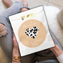 ピーチファズバレンタインの好意バッグ-ハートプリント