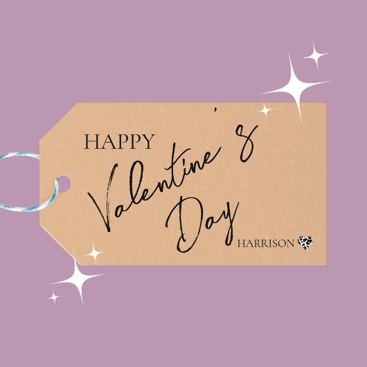 ピーチファズバレンタイン – パーソナライズされた愛 ギフトタグ