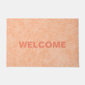 ピーチファズフェイクレザー ドアマット (正面)