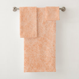 ピーチファズフェイクレザー バスタオルセット
