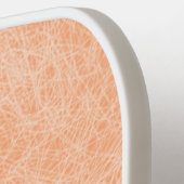 ピーチファズフェイクレザー ピックルボールラケット (左詳細)