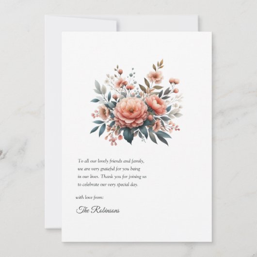 ピーチファズフローラ結婚ズ サンキューカード (裏面)