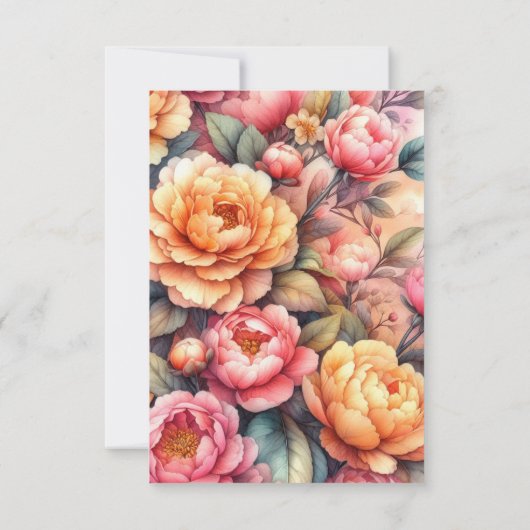 ピーチファズフローラ結婚ズ 招待状 (裏面)