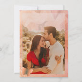 ピーチファズフローラ結婚式招待状 招待状 (裏面)