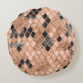 ピーチファズブラックマーメイドグはかりで測ラム#1 ラウンドクッション (裏面)