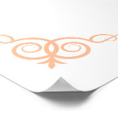 ピーチファズベビーシャワーウェルカム ポスター (角)