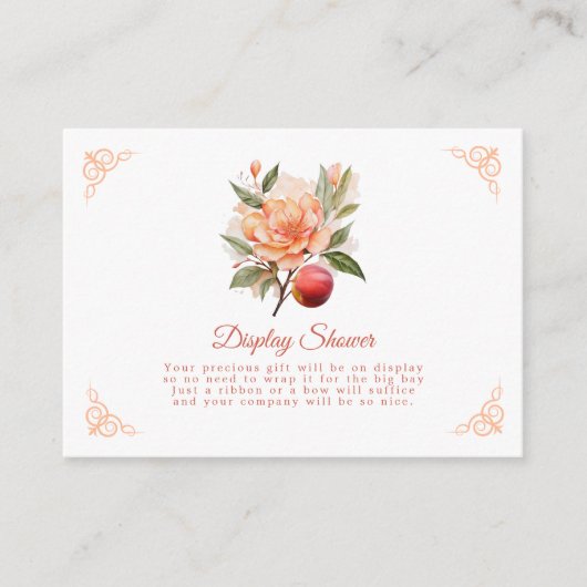 ピーチファズベビーシャワーディスプレイシャワーエンクロージャCa エンクロージャーカード (正面)