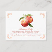 ピーチファズベビーシャワーブックリクエスト エンクロージャーカード (正面)