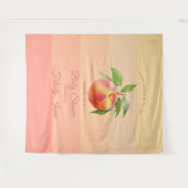 ピーチファズベビーシャワー背景 タペストリー (正面(横))