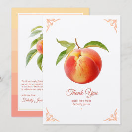 ピーチファズベビーシャワー サンキューカード