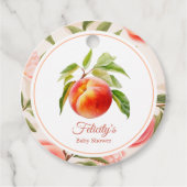 ピーチファズベビーシャワー フェイバータグ (正面)