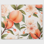 ピーチファズベビーシャワー ラッピングペーパー (フラット)