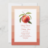 ピーチファズベビーシャワー 招待状 (正面)