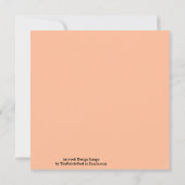 ピーチファズボホシャビーシック幾何学抽象芸術アート カード (裏面)