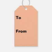 ピーチファズボホシャビーシック幾何学抽象芸術アート ギフトタグ (裏面)