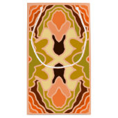 ピーチファズボホシャビーシック幾何学抽象芸術アート スモールペーパーバッグ (裏面)