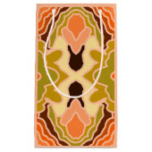 ピーチファズボホシャビーシック幾何学抽象芸術アート スモールペーパーバッグ (正面)