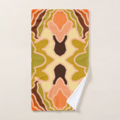 ピーチファズボホシャビーシック幾何学抽象芸術アート バスタオルセット (ハンドタオル)