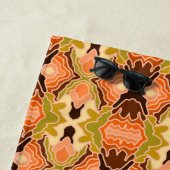 ピーチファズボホシャビーシック幾何学抽象芸術アート ビーチタオル (インサイチュ)