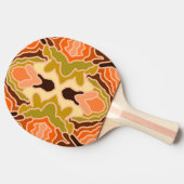 ピーチファズボホシャビーシック幾何学抽象芸術アート 卓球ラケット (横)