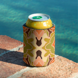 ピーチファズボホシャビーシック幾何学抽象芸術アート 缶クーラー