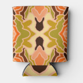 ピーチファズボホシャビーシック幾何学抽象芸術アート 缶クーラー (正面)