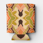 ピーチファズボホシャビーシック幾何学抽象芸術アート 缶クーラー (裏面)