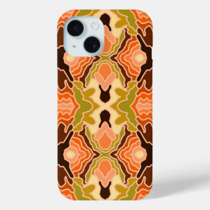 ピーチファズボホシャビーシック幾何学抽象芸術アート iPhone 15ケース