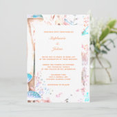 ピーチファズマッシュルーム抽象芸術ボホウッドランド結婚ズ 招待状 (スタンド正面)