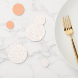 ピーチファズミニマルトレンディーカラーフラワーパターン コンフェッティ