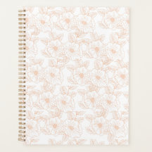 ピーチファズミニマルトレンディーカラーフラワーパターン