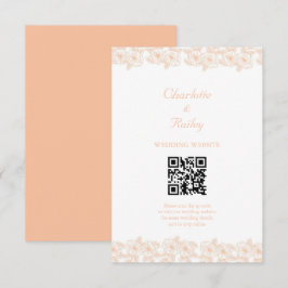 ピーチファズミニマルトレンディーフラワーパターン エンクロージャーカード