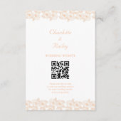 ピーチファズミニマルトレンディーフラワーパターン エンクロージャーカード (正面)