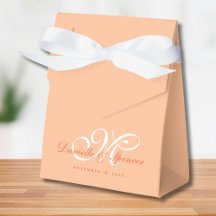 ピーチファズモノグラムのカスタムウェディング